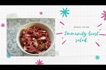 'Vitamin Boost' Salad with high protein dressing + Drink for strong immunity