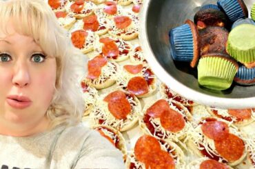 FILL YOUR FREEZER with LARGE FAMILY Make-Ahead FREEZER MEALS | Sandwiches, Pizza Muffins, Burritos!!