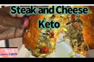 Keto low carb Steak and Cheese “sandwich” wrap! Easy and delicious meals.