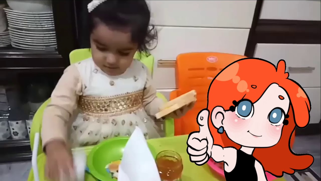 baby funny talking with her mom about her cousin during breakfast with jam baby funny talking with her mom about her cousin during breakfast with jam