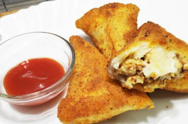 CHICKEN CONE SAMOSA || Bread Samosa By Funtila || Easy Snack Recipe || Tiffin Box Recipes