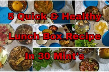 5 Quick and Healthy Lunch Box Recipe| Indian Office Tiffin Ideas For Healthy Diet|Mom's Corner India