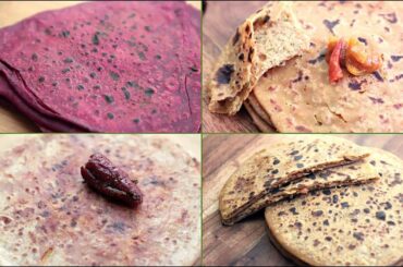 Paratha 4 Ways - Healthy Paratha Recipe - Stuffed Paratha Recipes