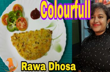 😜 Colourfull Rawa Dhosa 😀♥️|  Yummy Tasty 😜 😜 Colourfull|Healthy |Easy to Cook ♥️|