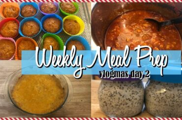 Weekly Meal Prep | Chili, Keto Overnight Oats, Buffalo Dip | Vlogmas Day 2