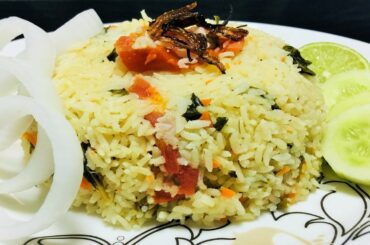 Moringa Leaves Pulao || Pulao with Drumstick Leaves || Healthy Lunchbox Recipe || Mirch Ka Mazah