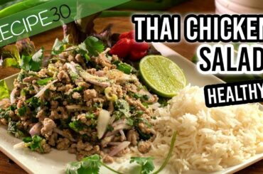 Chicken or Pork Thai larb healthy salad