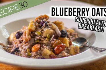 Blueberry and Banana Oats for a super healthy breakfast