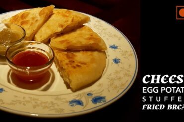 Cheesy Egg Potato Stuffed Fried Bread | Quick Bites | Quick Recipe | Breakfast | Quick Snacks