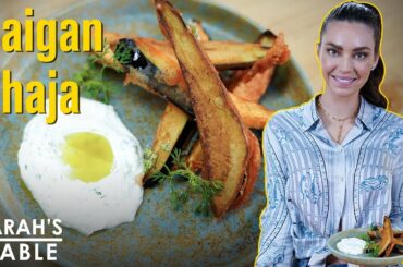 Baigan Bhaja | Eggplant Wedges | Easy Snack Recipes | Sarah's Table