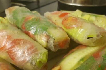 Rice paper rolls || VERY quick and easy lunch/dinner ◇◇very healthy 👍
