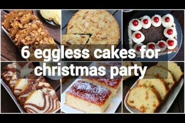 6 eggless cakes for christmas party | easy christmas cake recipes | christmas cake ideas