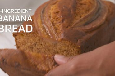 3 ingredient Banana Bread