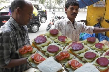 Start Your Day with Healthy Veg Sandwich @ 25 rs Only - Indian Street Food Mumbai