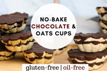NO-BAKE CHOCOLATE AND OATS CUPS | oil-free