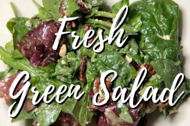 GREEN SALAD RECIPE | FRESH GREEN SALAD | QUICK SALAD RECIPE | GREEN SALAD | SIMPLE SALAD