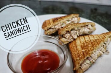 How to make chicken sandwich at home | Chicken minced sandwich | Healthy Pulled Chicken Sandwich