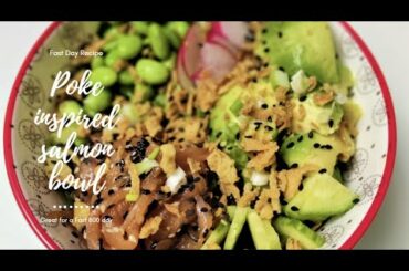 Poke bowl on a fast day | Fast 800 recipe | 800 calories per day