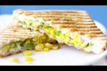 Corn Mayonnaise Grilled Sandwich Recipe | Sweet Corn Mayo Sandwich Recipe | Breakfast Recipe