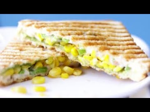 Corn Mayonnaise Grilled Sandwich Recipe | Sweet Corn Mayo Sandwich Recipe | Breakfast Recipe Corn Mayonnaise Grilled Sandwich Recipe | Sweet Corn Mayo Sandwich Recipe | Breakfast Recipe