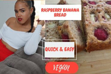 EASY+ HEALTHY: RASPBERRY BANANA BREAD || GLUTEN FREE || VEGAN