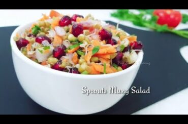 Easy & Healthy Salad recipes || Sprouts Mung Beans Salad || Diet recipes || Simple Salad  || Ep : 87