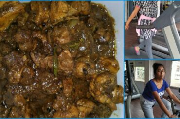 Indian Wife Sunday Special Gift Workout Day | Prepared Healthy Delicious Chicken Recipe|Hindi