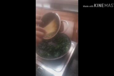 Sweet cheera cheru payar thoran/tasty and healthy recipe...Nishas Curryworld/