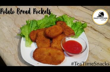 Potato Bread Pockets/Bread snacks/Tea Time Snacks/Snacks in 5 minutes(Daily Kitchen With Iqra)