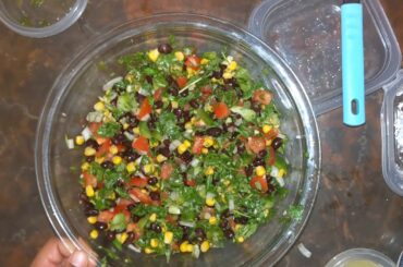 Quinoa chicken and bean salad (healthy and bomb)