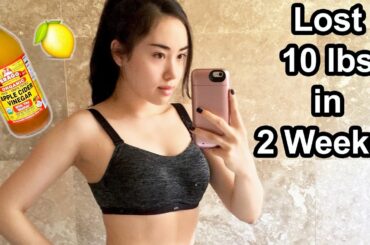 🍋 LOST 10 LBS in 2 WEEKS by DRINKING THIS | Apple Cider Vinegar Weight Loss Drink Recipe 🍹