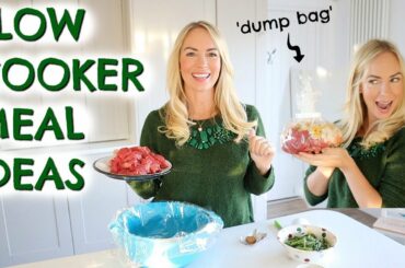 4 SLOW COOKER MEAL IDEAS  |  DUMP BAG RECIPES