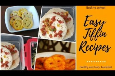 TIFFIN BOX IDEAS//HOW TO MAKE EASY AND HEALTHY BREAKFAST//സോസേജ് ഊത്തപ്പം| potato smilies