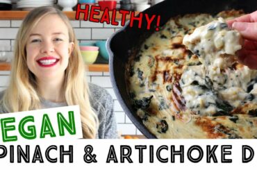 Vegan Spinach & Artichoke Dip → Easy & Healthy!