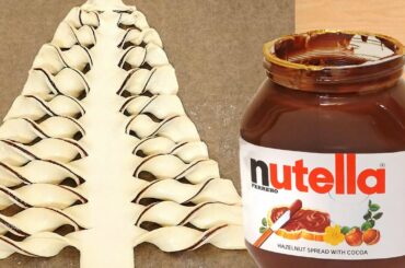 How to Make a Nutella Chocolate Christmas Tree Pastry