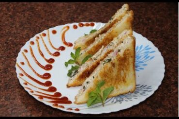 नाश्ते में बनाये पनीर दही प्याज सैंडविच | Yogurt Sandwich Recipe | Dahi Sandwich | Veg Sandwich