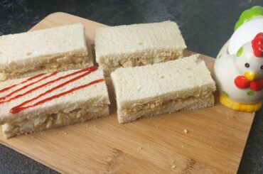 Chicken egg sandwich/cream cheese sandwich/party snack /tea time recipe