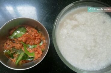 Healthy Recipes in tamil - Varagu arisi kanji - Poondu thuvaiyal - Bajra Recipe