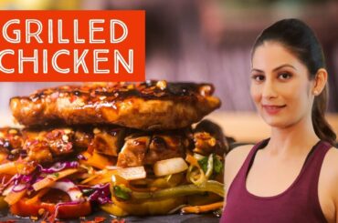 Grilled Chicken with Salad for fitness lovers | Healthy Recipe | Meghna's Food Magic I Chef Meghna