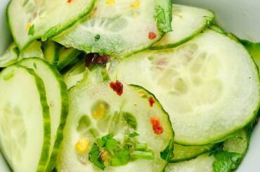 Healthy Tangy Cucumber Salad