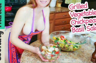 Grilled Vegetable Chickpeas Basil Salad Recipe Uncut Preview