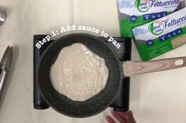 Quick & Easy Fettuccine Alfredo! (Pasta w/ ONLY 5 calories & 2 Carbs per serving!!)