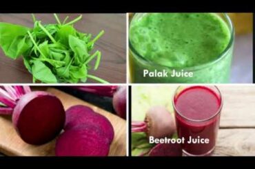 Healthy Juice Recipes//For hair growth Palak Juice// For bright skin Beetroot Juice