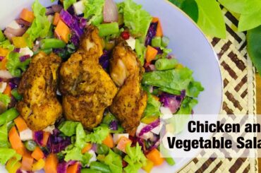 Fresh Vegetable and Chicken Salad #Healthy #Meal_Plans #Weight_Loss_Meal_Plan #Salad #Keto #Recipe