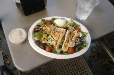 Eating healthy with Rene. Great low cal salad. Sunny grill part 2 of 2.