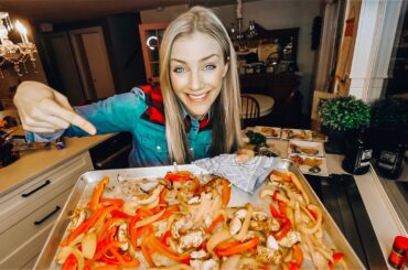 OVEN BAKED FAJITAS! Healthy Dinner || Food kids will eat!