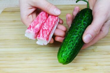 Крабовые палочки, Огурчик и ЧУДО ЗАКУСКА на столе!