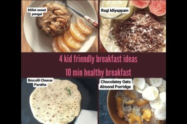 Easy Kids Breakfast ideas// Healthy Indian Breakfast Ideas //10 min healthy breakfast ideas for kids