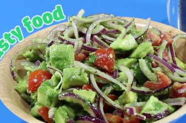 healthy salad recipes | Cucumber, Tomato, and red onion Salad