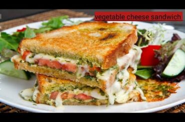 Quick &easy Vegetable cheese Sandwich Receipe /For kids snacks Box,and Breakfast Receipe .